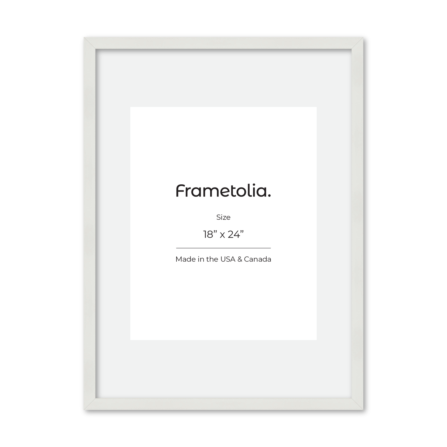18" x 24" White Lacquer Manhattan Wall Frame