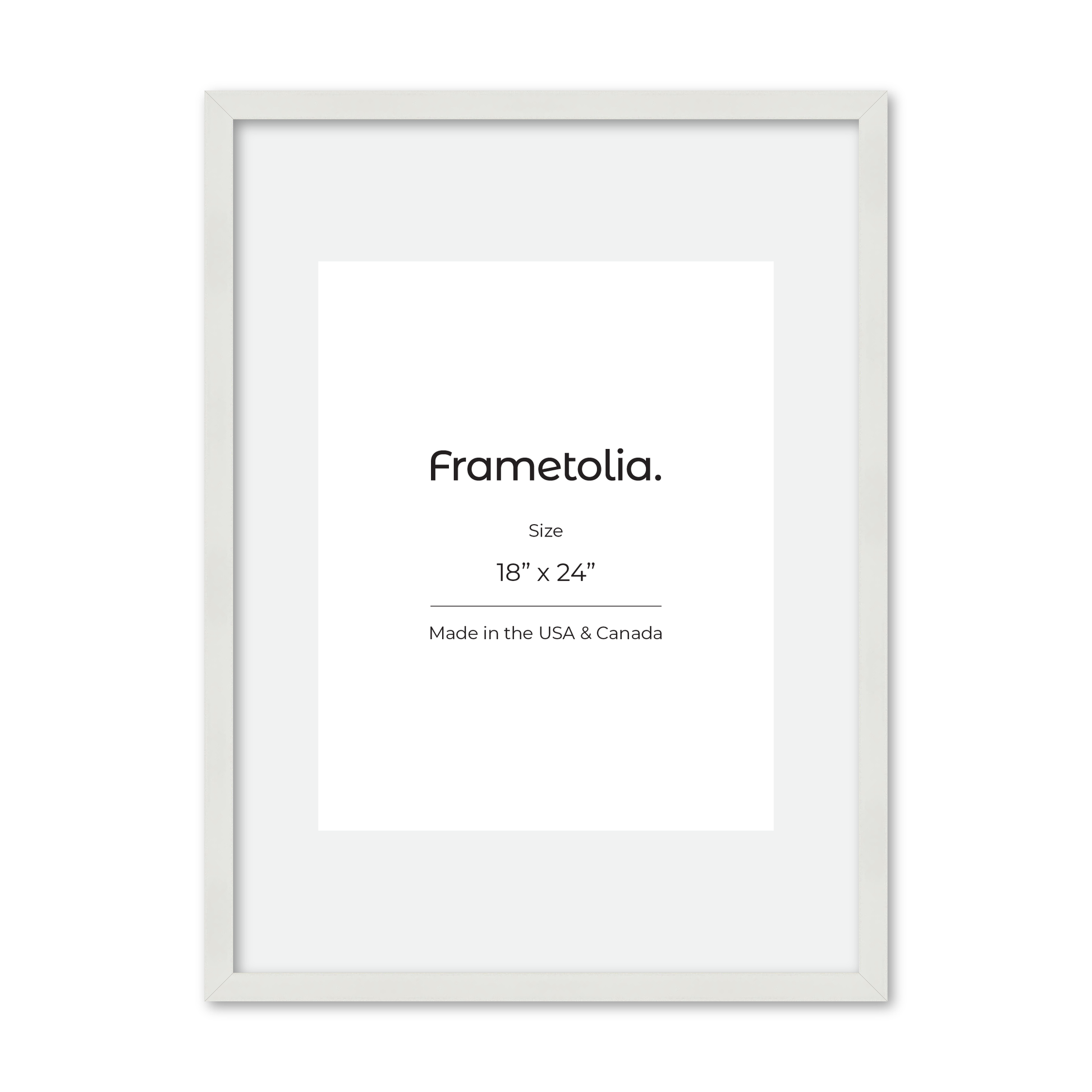 18" x 24" White Lacquer Manhattan Wall Frame