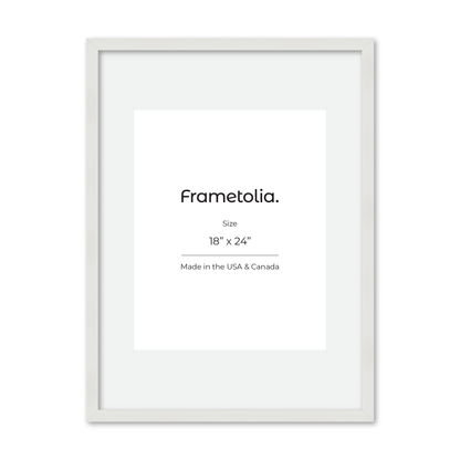 18" x 24" White Lacquer Manhattan Wall Frame
