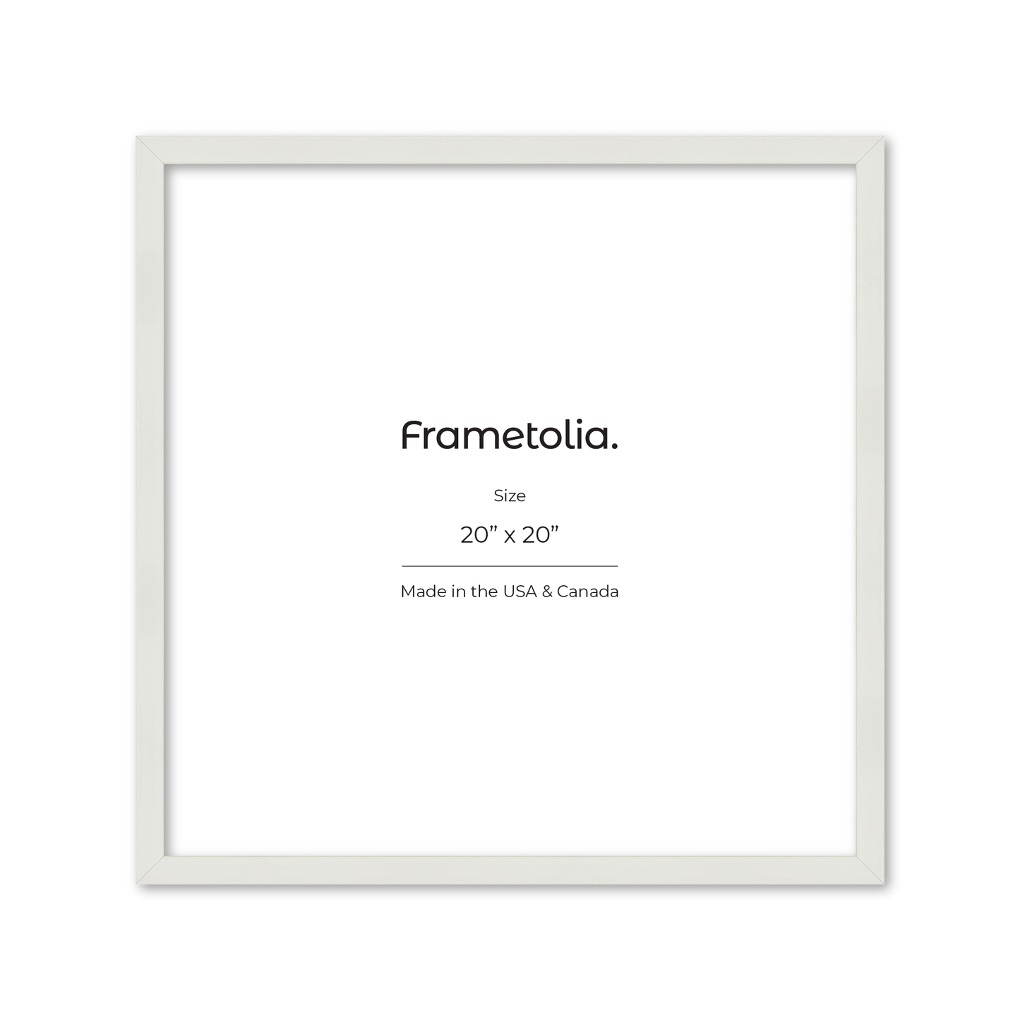 20" x 20" White Lacquer Manhattan Wall Frame