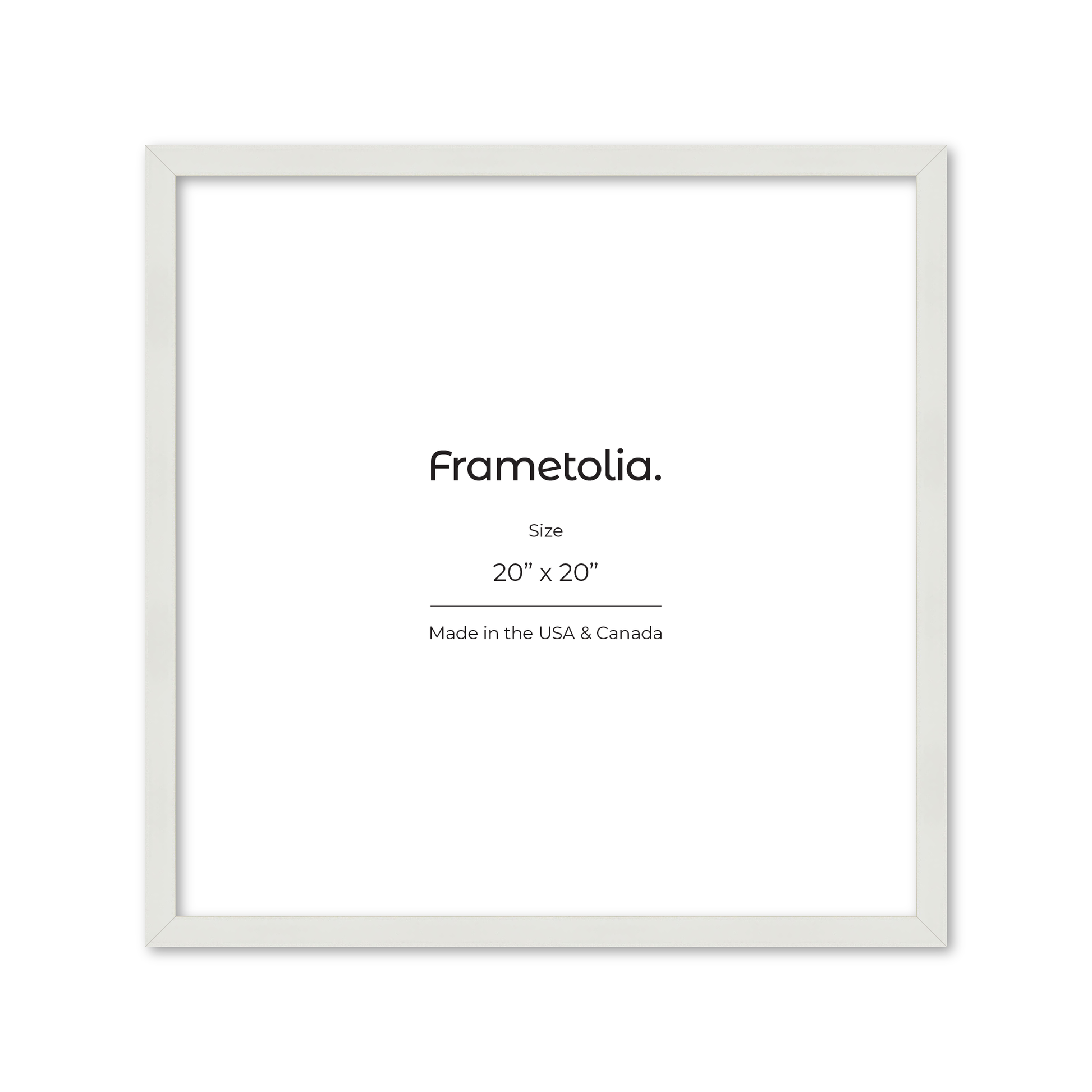 20" x 20" White Lacquer Manhattan Wall Frame