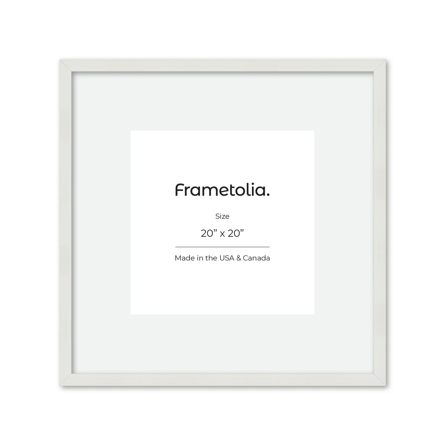 20" x 20" White Lacquer Manhattan Wall Frame