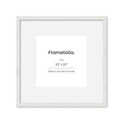 20" x 20" White Lacquer Manhattan Wall Frame