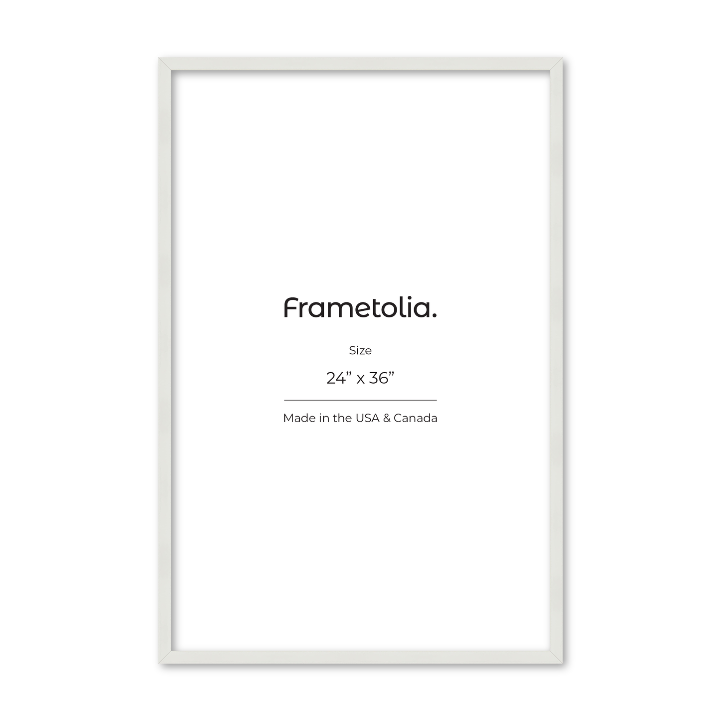 24" x 36" White Lacquer Manhattan Wall Frame