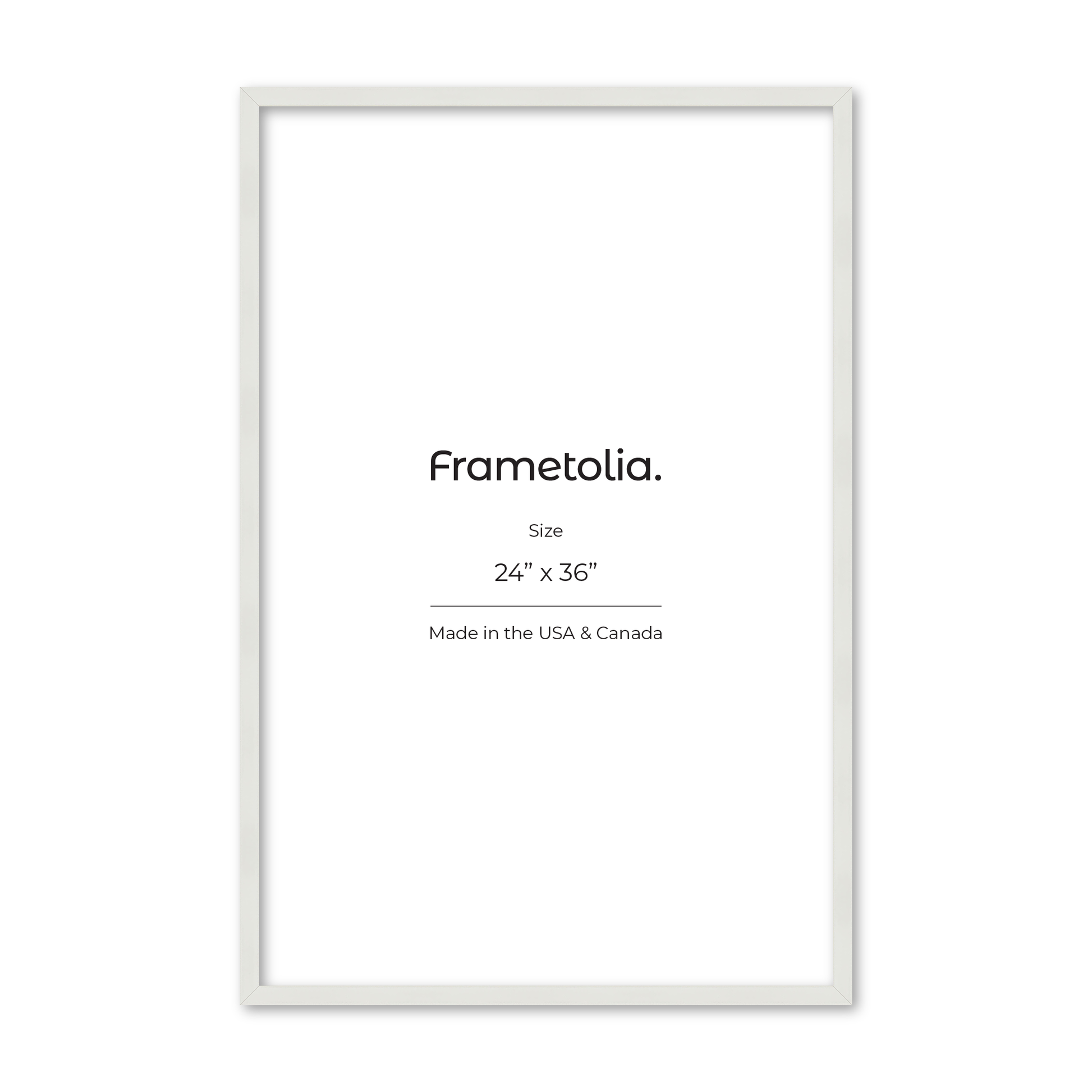 24" x 36" White Lacquer Manhattan Wall Frame