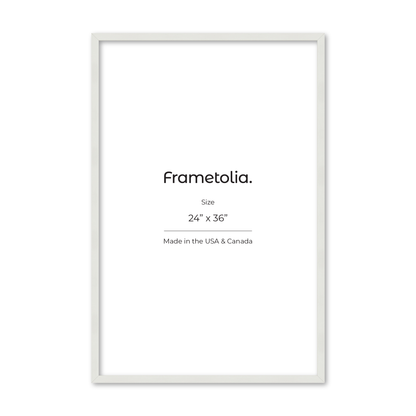 24" x 36" White Lacquer Manhattan Wall Frame