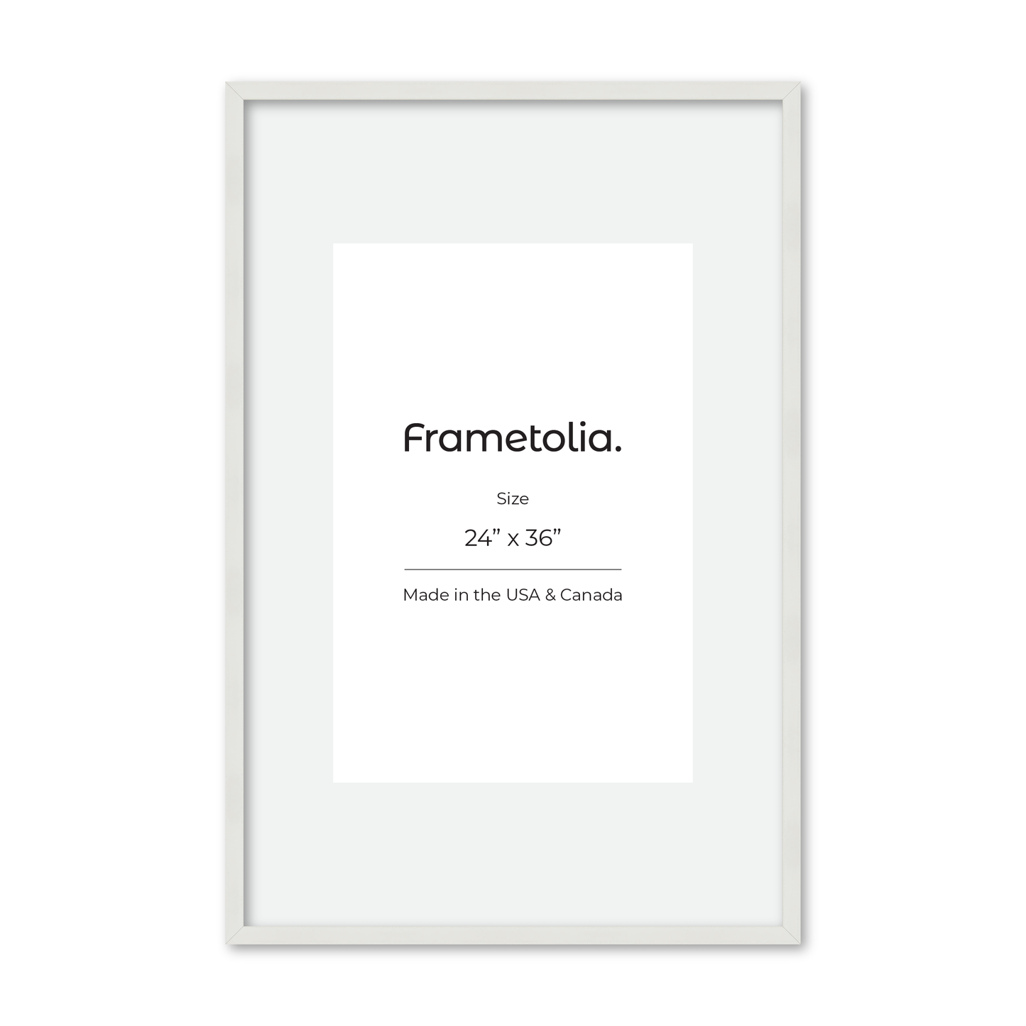 24" x 36" White Lacquer Manhattan Wall Frame