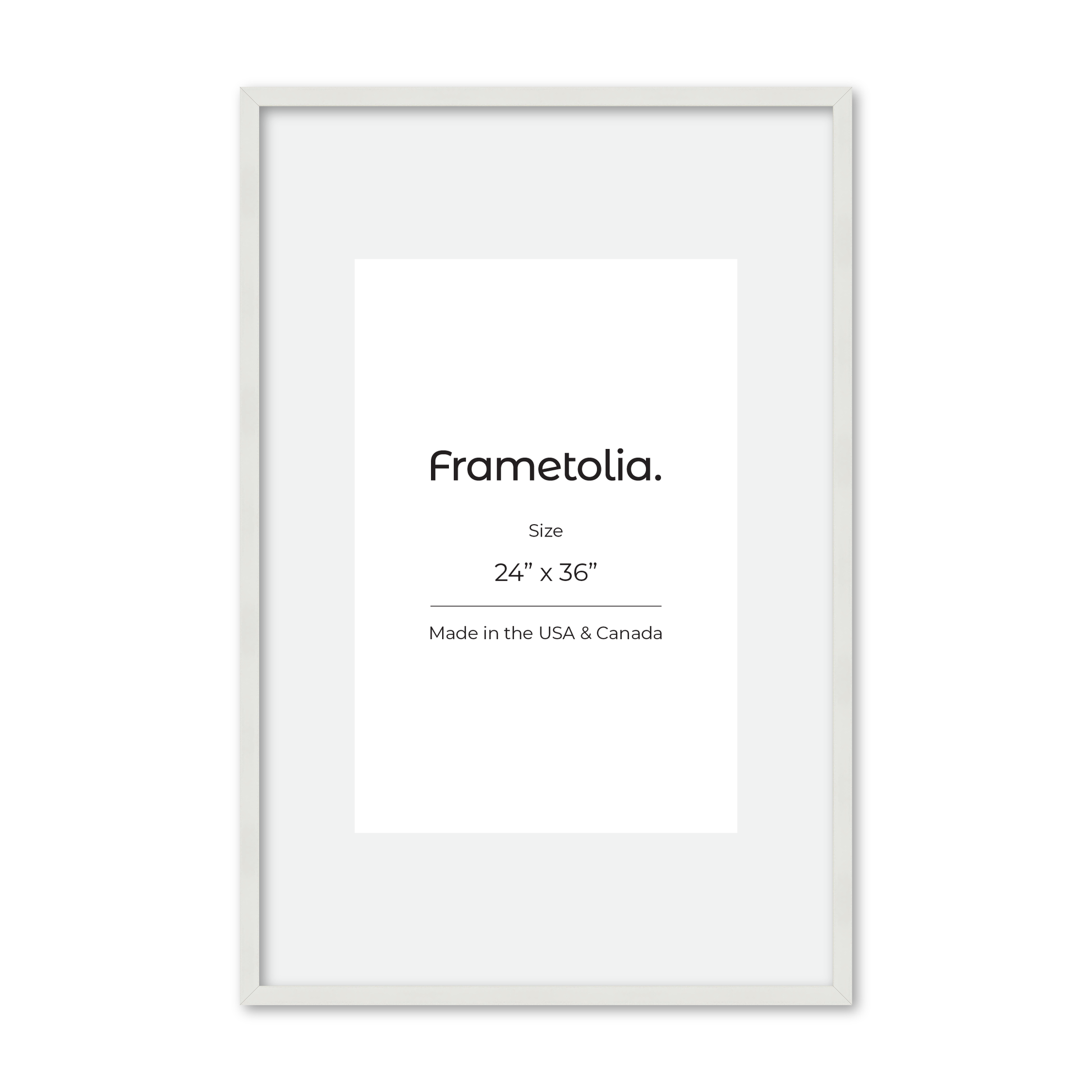 24" x 36" White Lacquer Manhattan Wall Frame