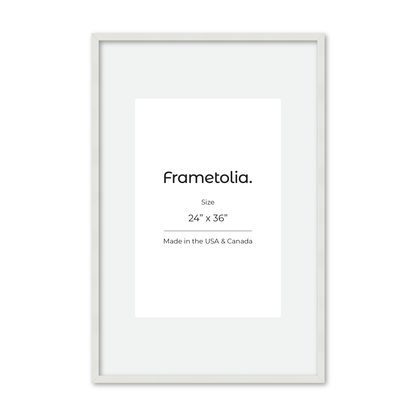 24" x 36" White Lacquer Manhattan Wall Frame