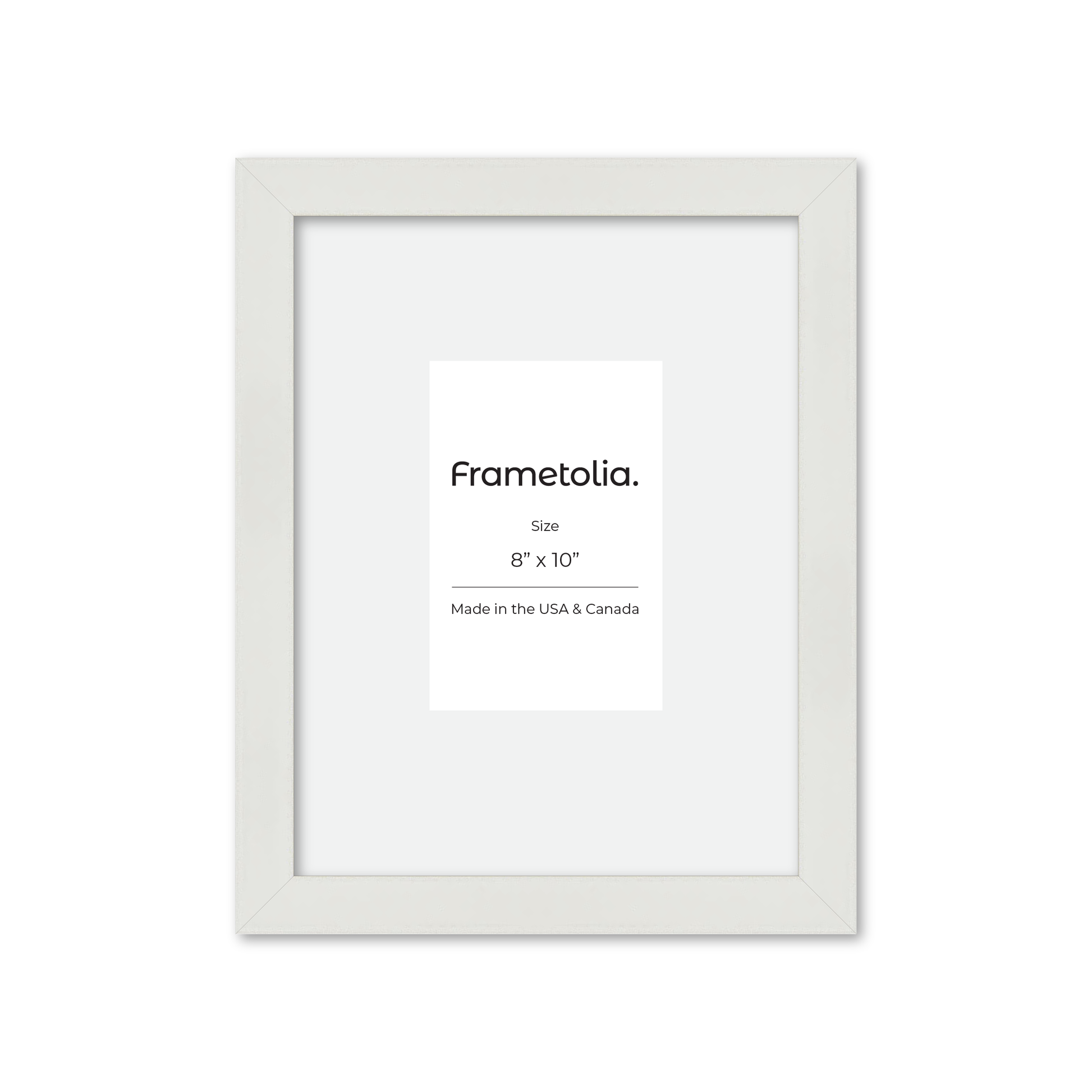 8" x 10" White Lacquer Manhattan Wall Frame