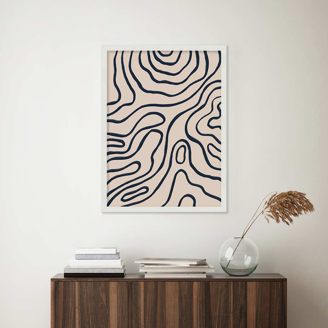 White Lacquer Manhattan Wall Frame Hanging on the wall