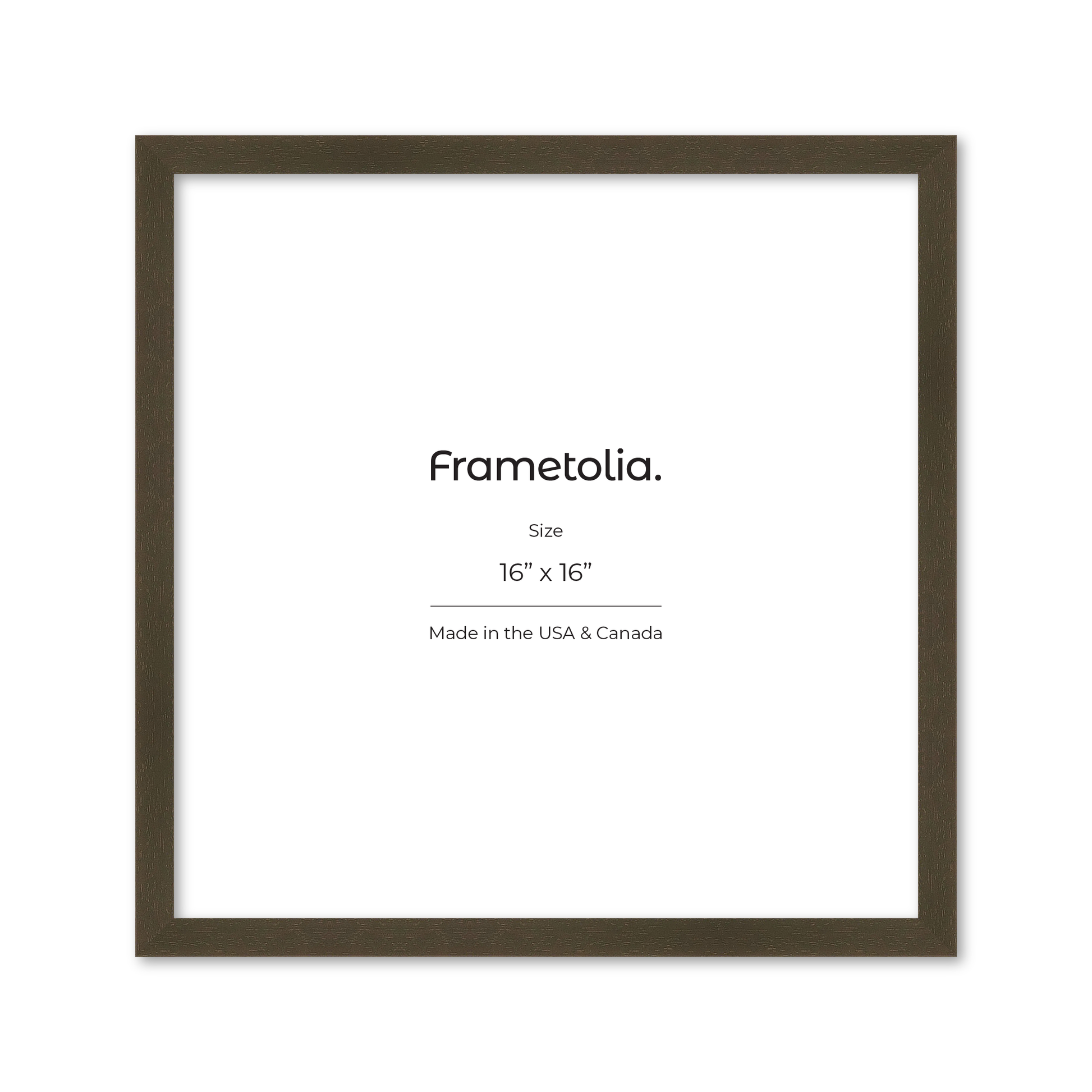 16" x 16" Brown Manhattan Wall Frame