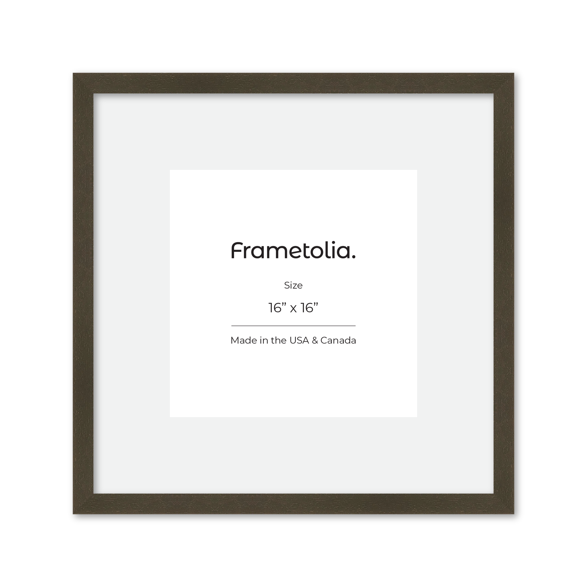 16" x 16" Brown Manhattan Wall Frame