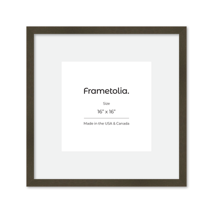 16" x 16" Brown Manhattan Wall Frame