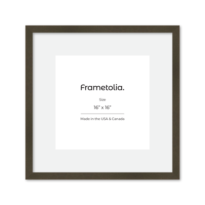 16" x 16" Brown Manhattan Wall Frame