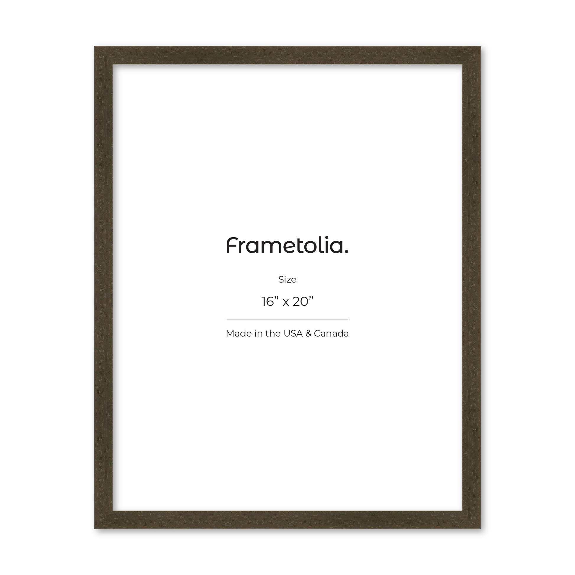 16" x 20" Brown Manhattan Wall Frame