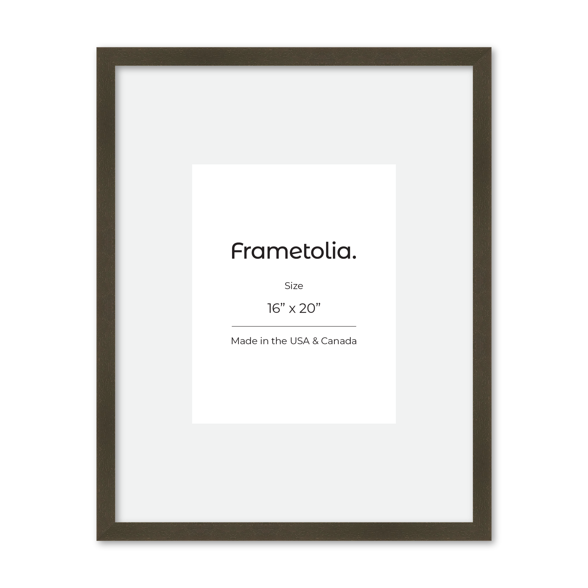 16" x 20" Brown Manhattan Wall Frame