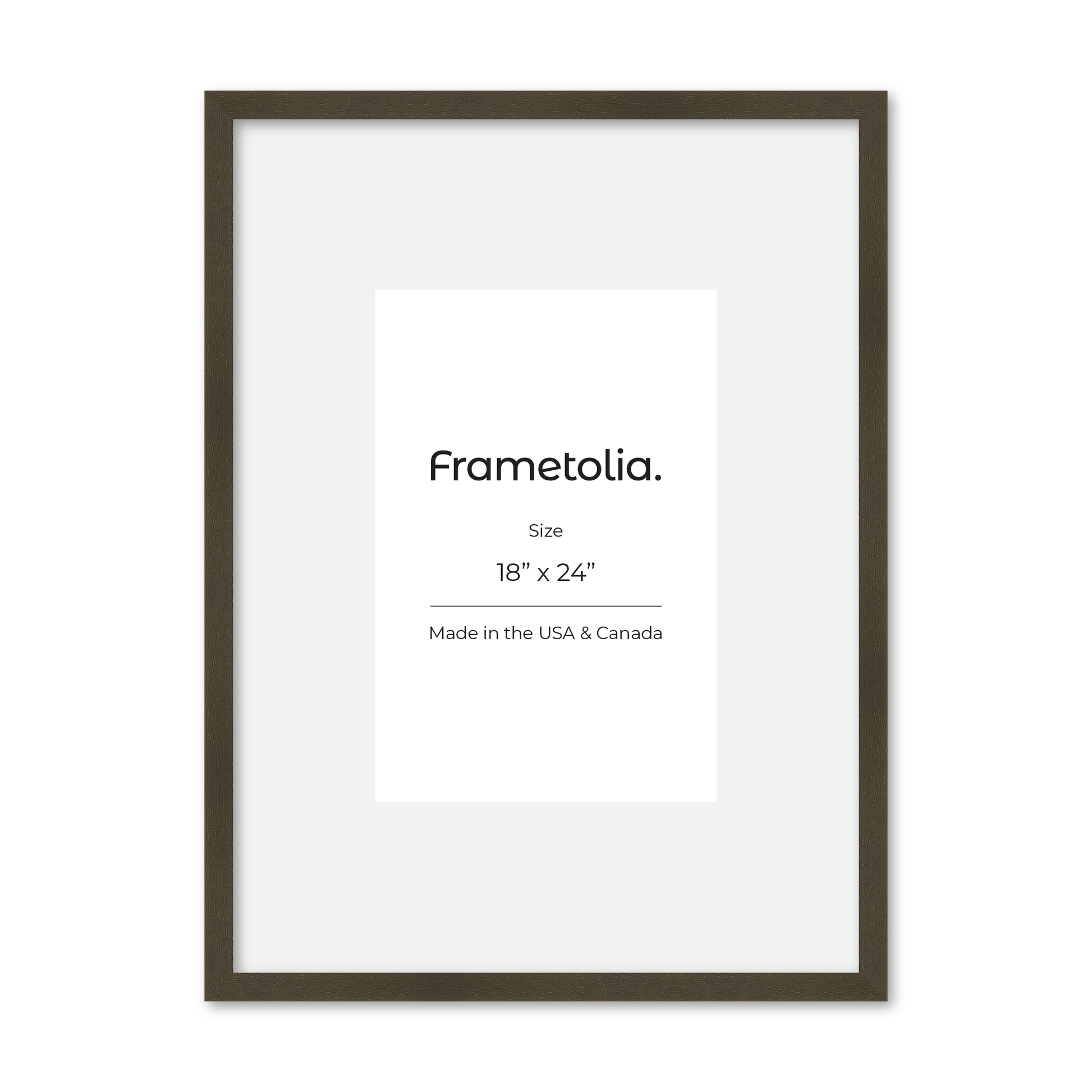 18" x 24" Brown Manhattan Wall Frame