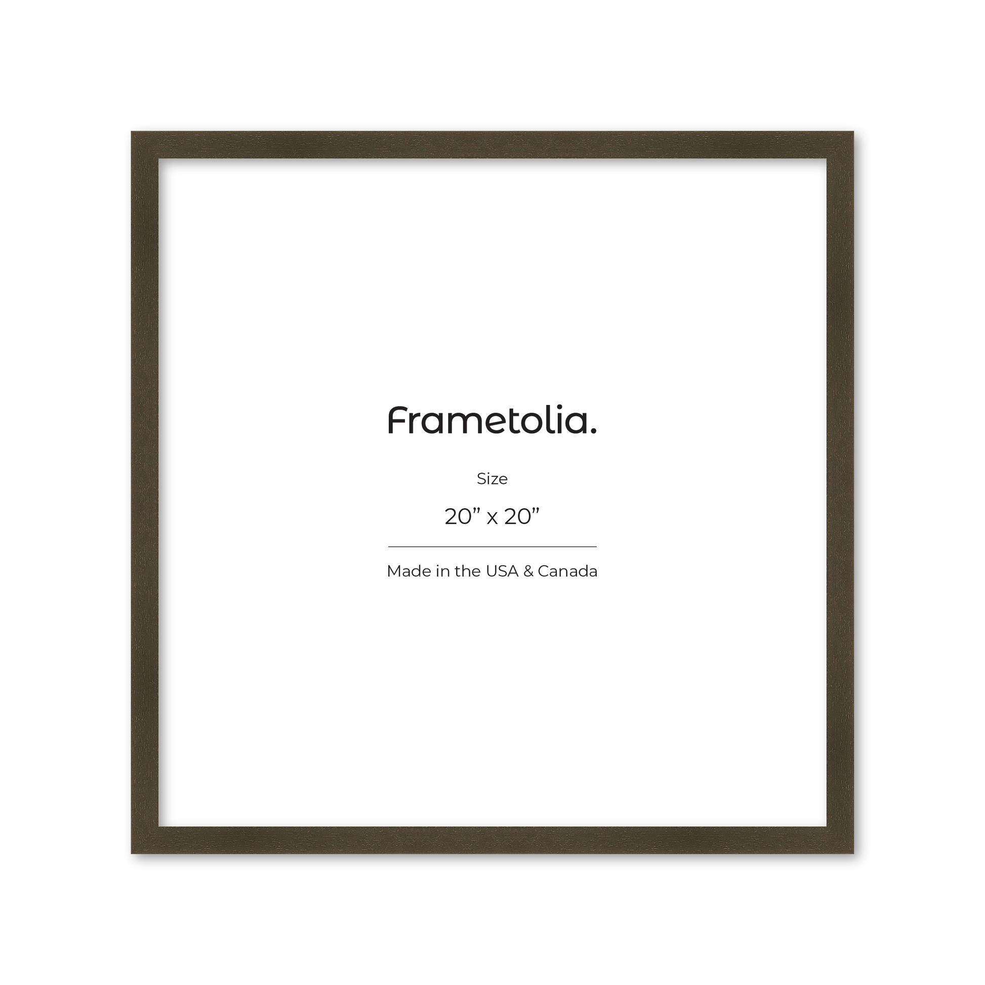 20" x 20" Brown Manhattan Wall Frame