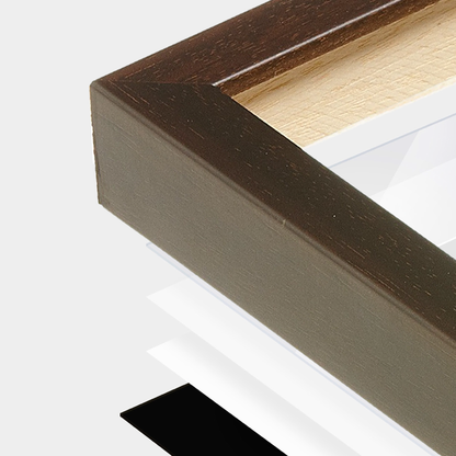 Brown Manhattan Wall Frame corner Close up with layers broken out