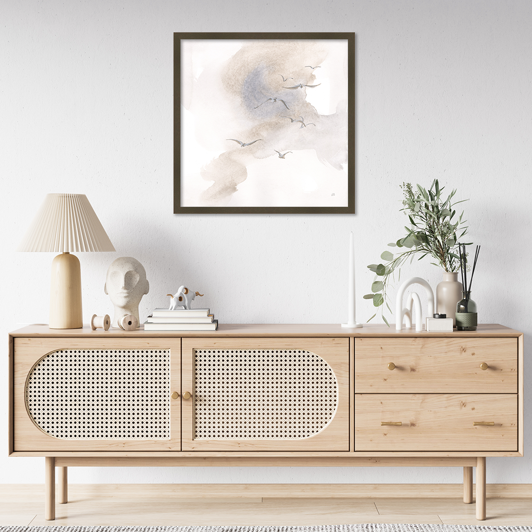 Brown Manhattan Wall Frame Hanging on the wall