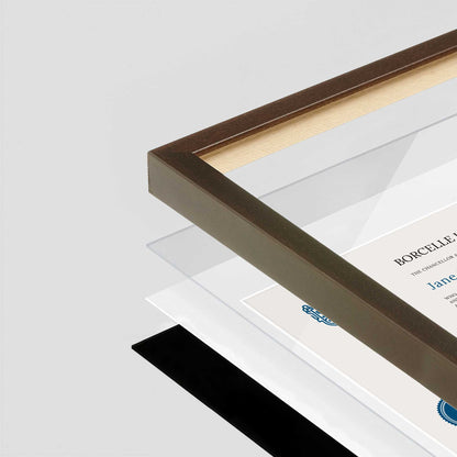 Belvinder Brown Manhattan Wall Frame corner Close up with layers broken out