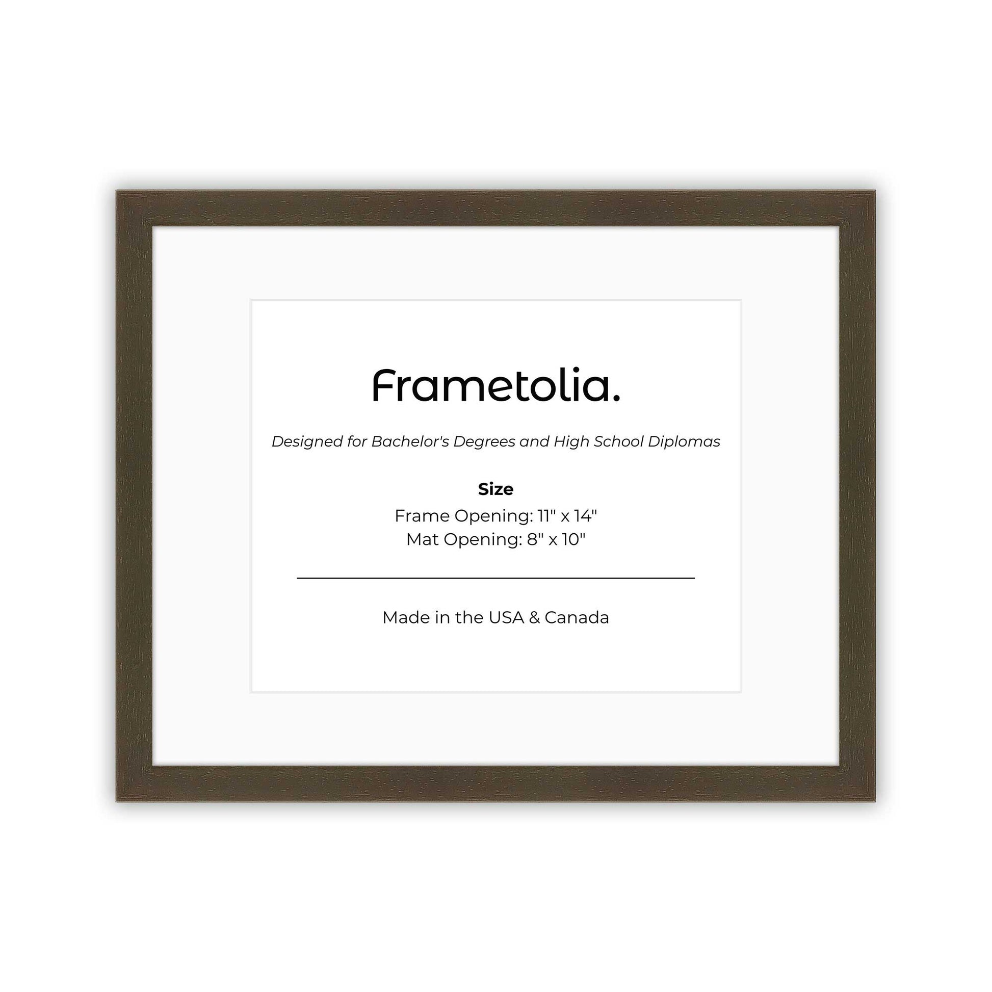 11" x 14" Belvinder Brown Manhattan  Diploma Frame with Mat - 8 x 10 opening