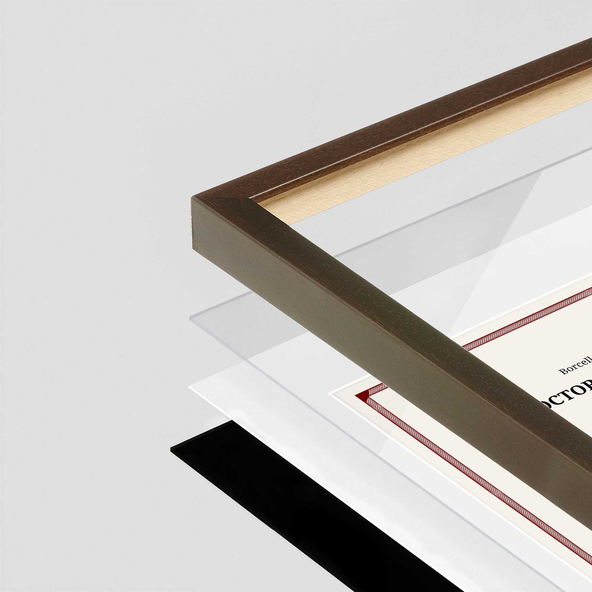 Belvinder Brown Manhattan Wall Frame corner Close up with layers broken out