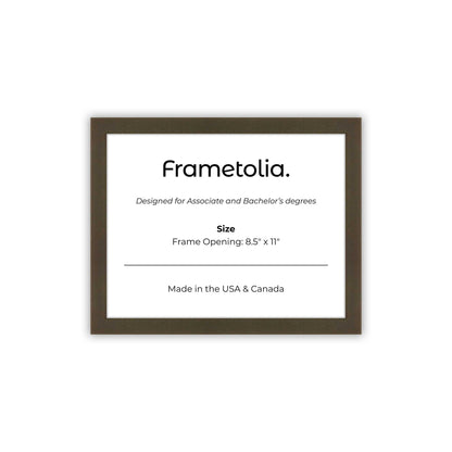 8.5" x 11" Belvinder Brown Manhattan  Diploma Frame - No Mat