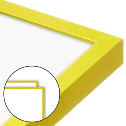 Sunburst Yellow Narrow Width Wall Frame, Set of 2