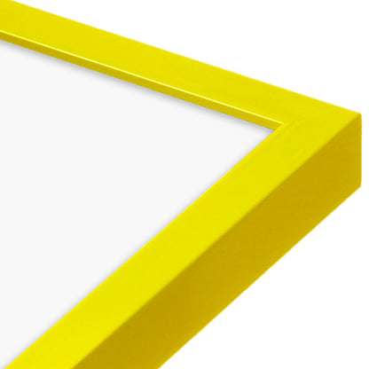 Sunburst Yellow Narrow Width Wall Frame, Set of 6