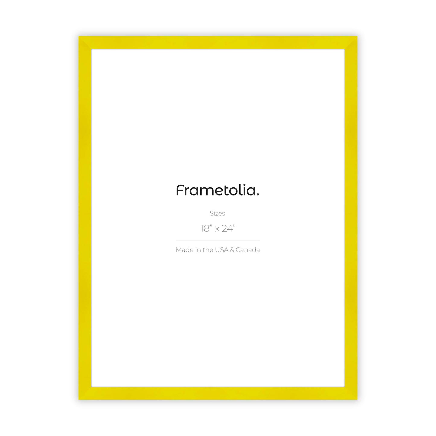 Sunburst Yellow Narrow Width Wall Frame