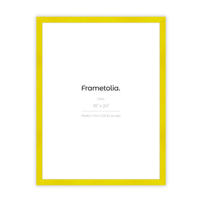 Sunburst Yellow Narrow Width Wall Frame