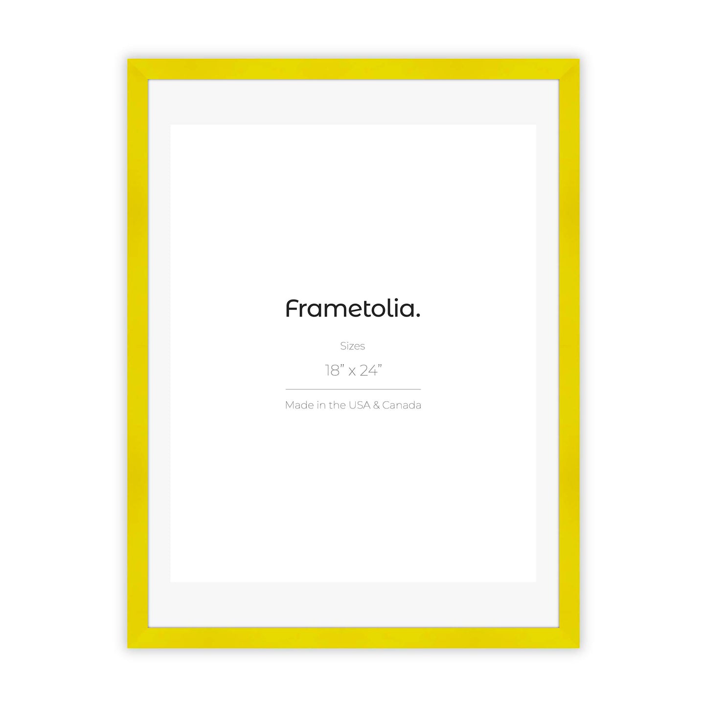Sunburst Yellow Narrow Width Wall Frame