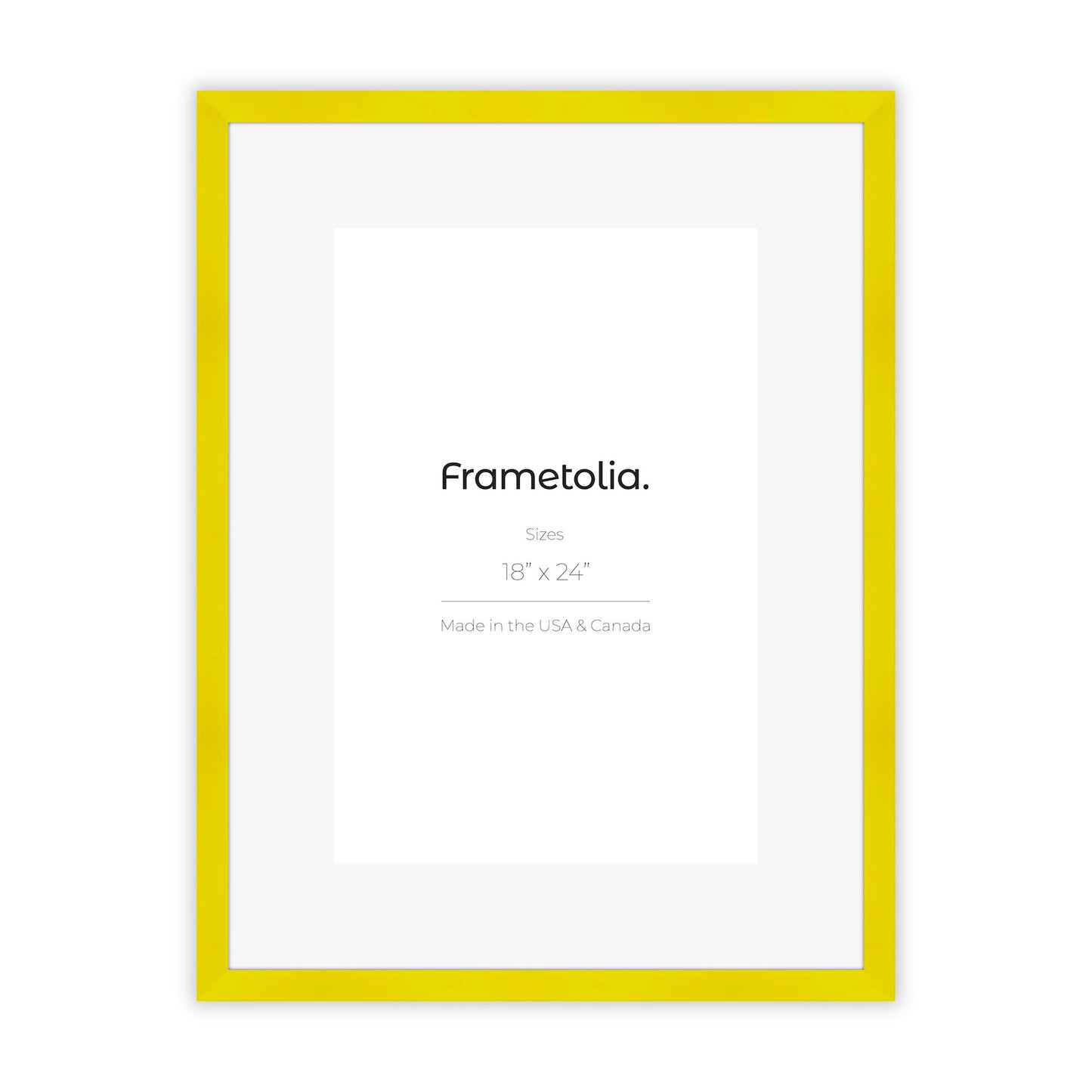 Sunburst Yellow Narrow Width Wall Frame