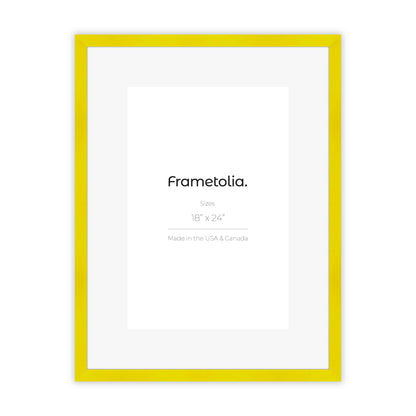 Sunburst Yellow Narrow Width Wall Frame