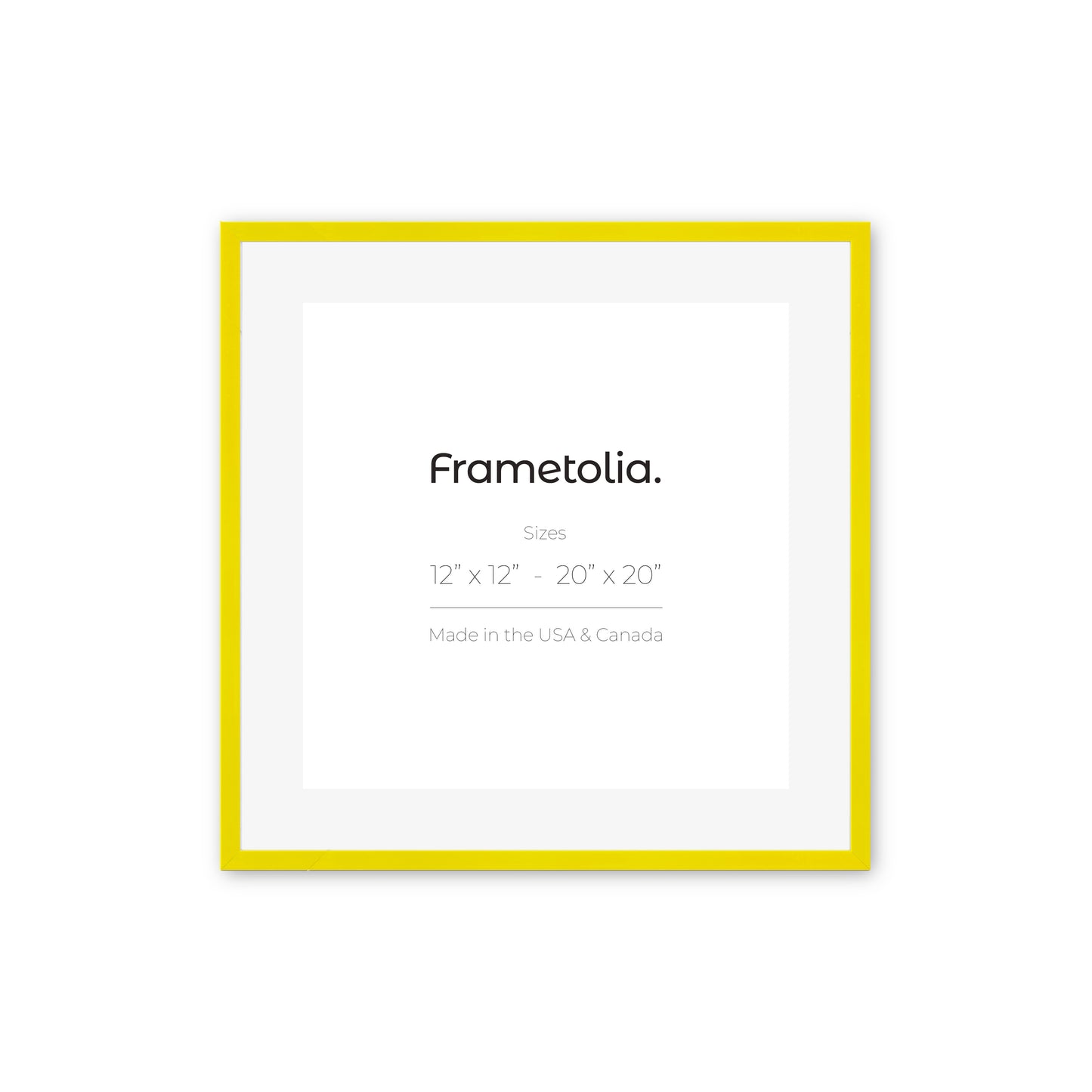 Sunburst Yellow Narrow Width Wall Frame