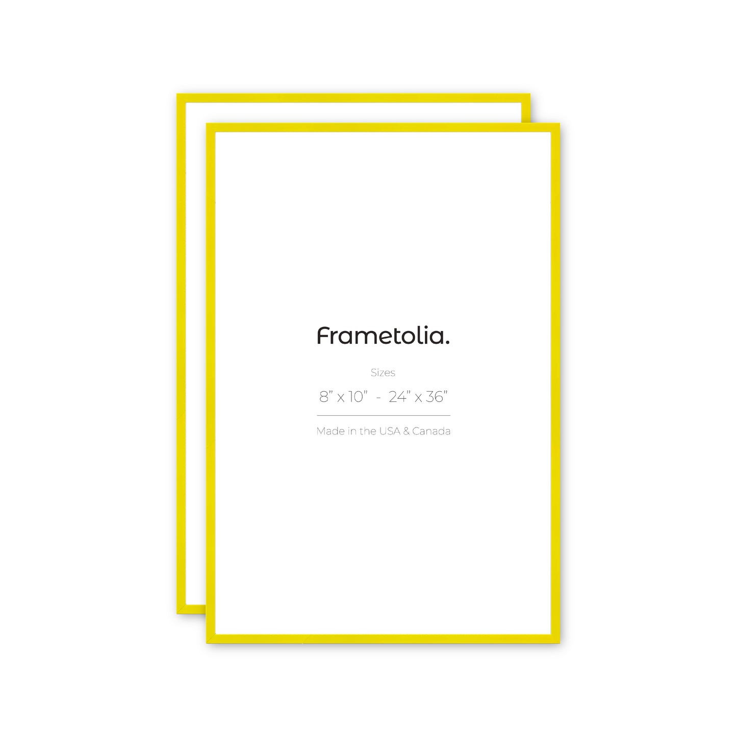Sunburst Yellow Aurora Wall Frame, Set of 2