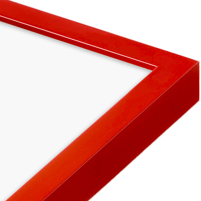 Cherry Red Aurora Wall Frame, Set of 4
