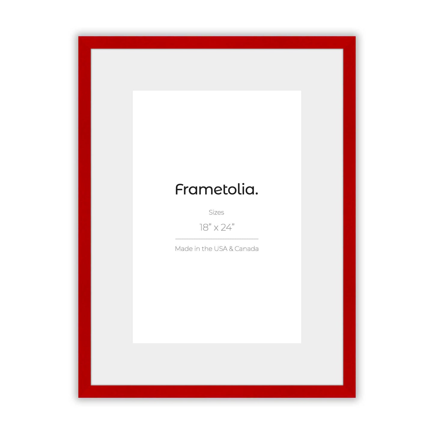 Cherry Red Narrow Width Wall Frame