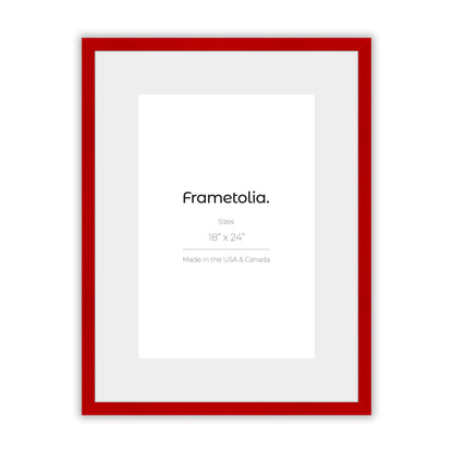 Cherry Red Narrow Width Wall Frame
