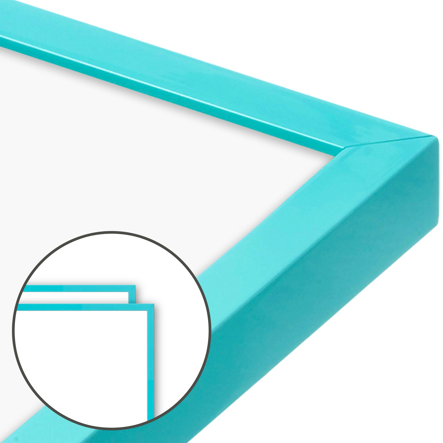 Capri Teal Narrow Width Wall Frame, Set of 2