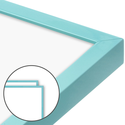 Capri Teal Narrow Width Wall Frame, Set of 2