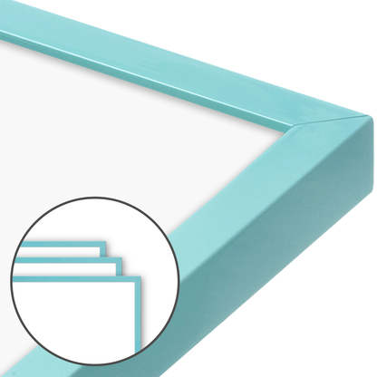 Capri Teal Narrow Width Wall Frame, Set of 3