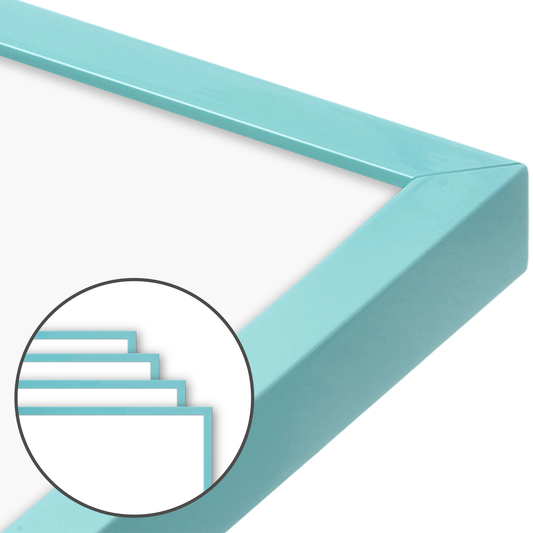 Capri Teal Narrow Width Wall Frame, Set of 4