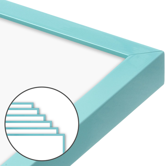 Capri Teal Narrow Width Wall Frame, Set of 6