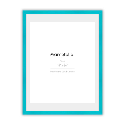 Capri Teal Narrow Width Wall Frame