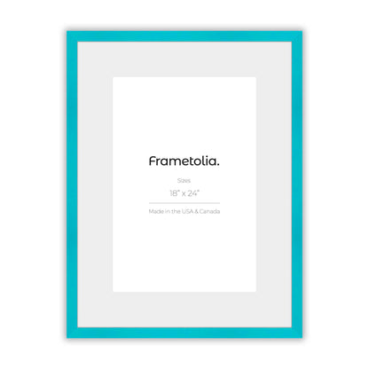 Capri Teal Narrow Width Wall Frame
