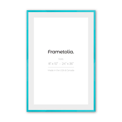 Capri Teal Narrow Width Wall Frame