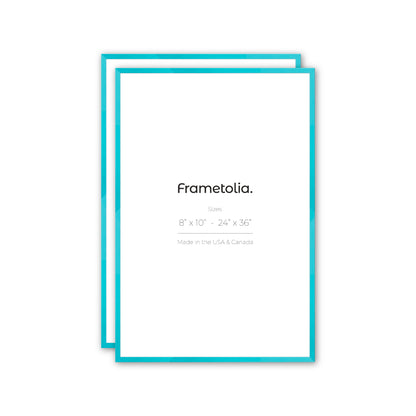 Capri Teal Narrow Width Wall Frame, Set of 2